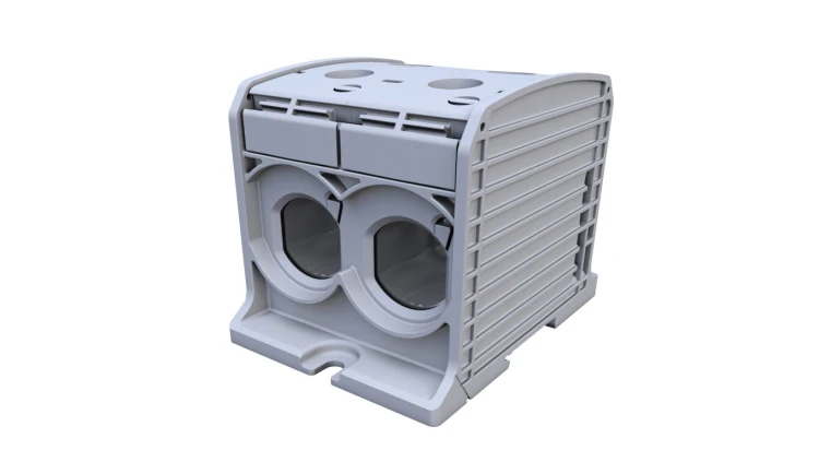 Złączka szynowa gwintowa Al/Cu STB 300-2 (87920) SIMBLOCK szary 81302002