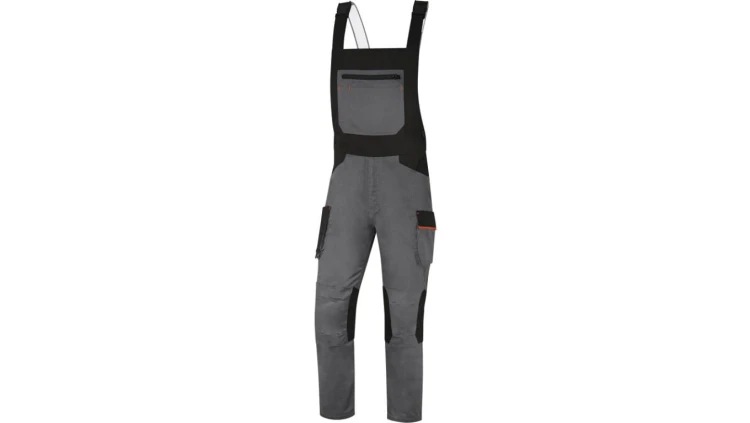 Ogrodniczki robocze Mach2 z poliestru i bawełny szaro pomarańczowe XL M2SA3 M2SA3GOXG