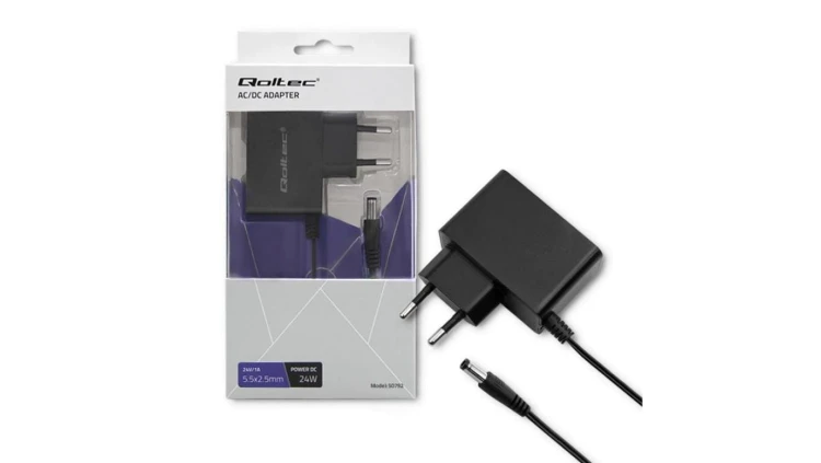 Qoltec Zasilacz wtyczkowy 24W 24V 1A 5.5*2.5