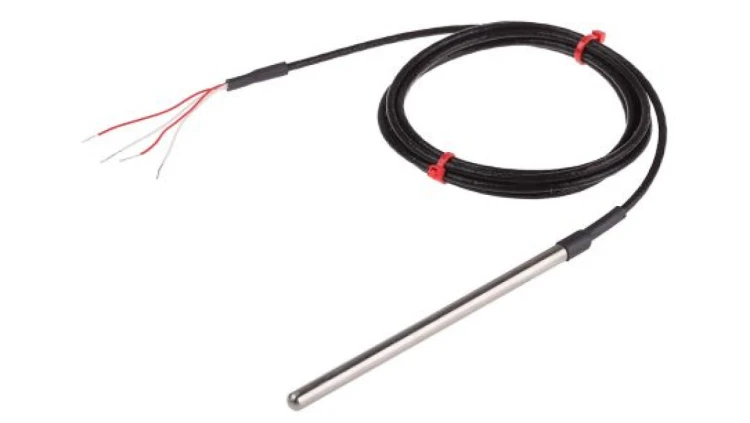 Termopara typ PT 100, -50C do +250C 125mm kabel 2m, Stal nierdzewna