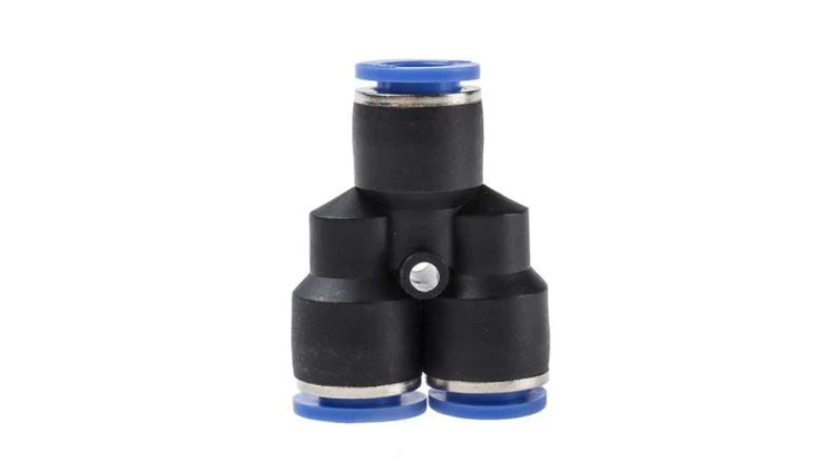 Pneumatic Y Tube-to-Tube Adapter, 9,9 kgf/cm², 990 kPa