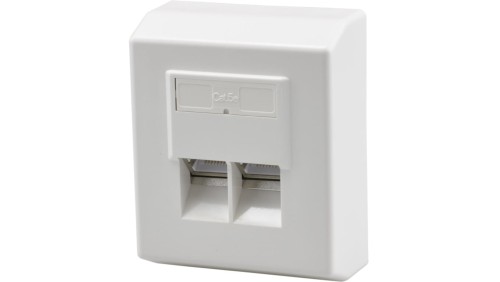 Gniazdo natynkowe 2xRJ45 kat.5e FTP 64x80mm NEKU