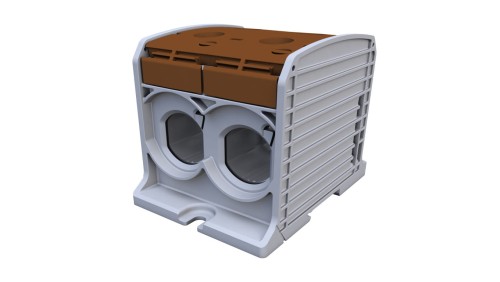 Złączka szynowa gwintowa Al/Cu STB 300-2 (87920) SIMBLOCK brązowy 81302015