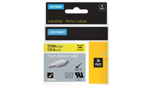 Taśma/rurka termokurczliwa do drukarek 12mm x 1,5m żółta S0718310 18056
