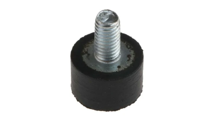 Nóżka z gwintem, M3, Ø 8mm, materiał: Guma naturalna 60Shore A, RS PRO