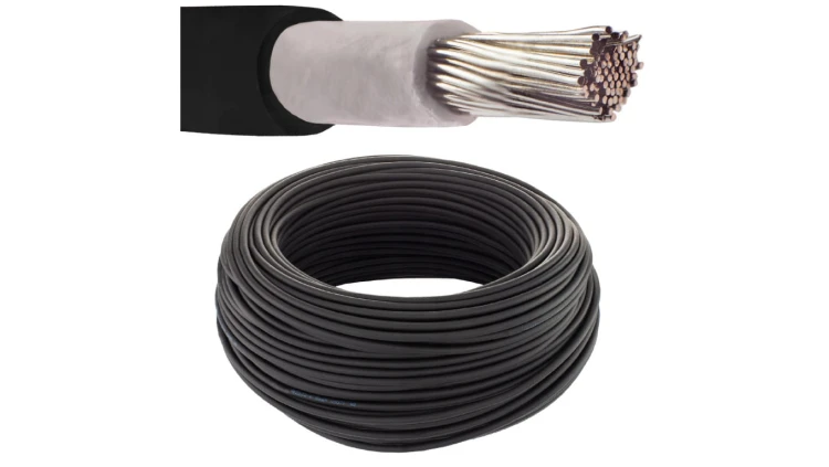Kabel solarny fotowoltaiczny H1Z2Z2-K 1,0/1,5kV 6mm2 czarny NEKU /50m/