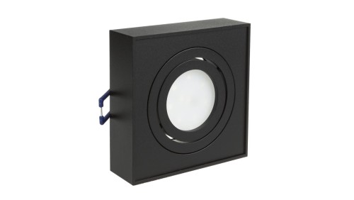 Punktowa oprawa sufitowa Maclean, dla źródeł światła MR16/GU10, kolor czarny, 94x94x32mm, kwadratowa, alu, MCE464 B