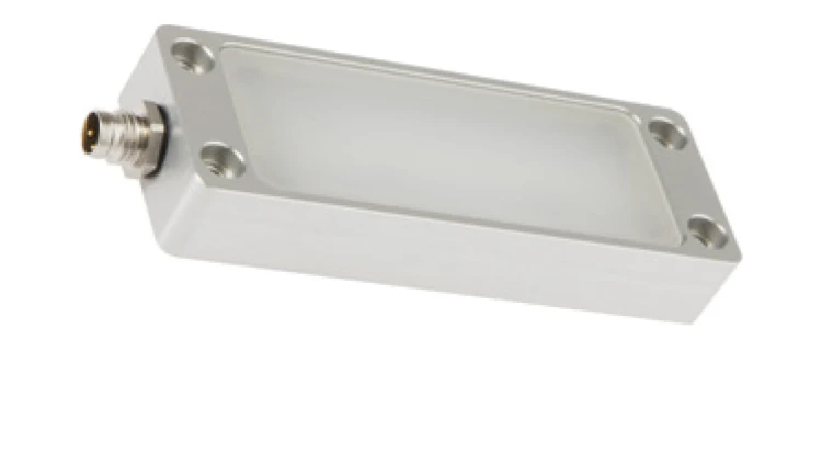 Oświetlenie maszynowe LED 14x90x32mm białe światło 5W 750lx 5000K 22-28V DC złącze M8 3pin IP67 EM900170