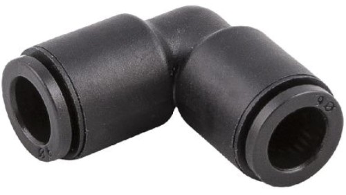 Złącze kątowe, Wciskane 4 mm, Wciskane 4 mm, 20 barów