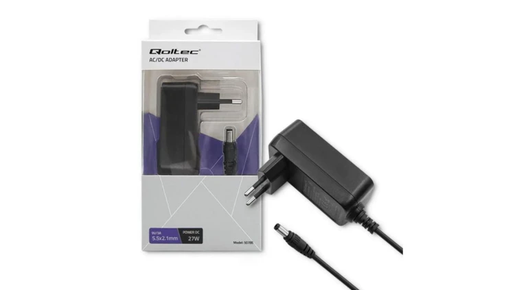 Qoltec Zasilacz wtyczkowy 27W 9V 3A 5.5*2.1