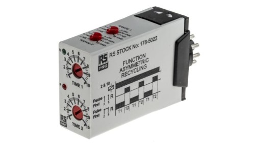 Timer Relay 2 funkcyjny DPDT DPDT 12 → 240V ac/dc