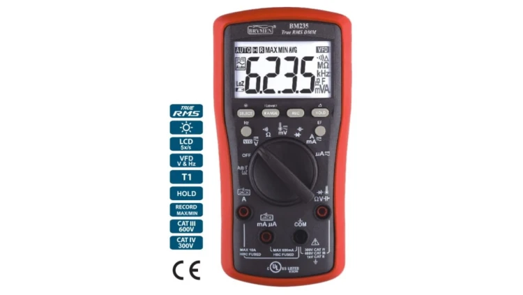 Multimetr TRMS (AC+DC) VFD EF 50kHz BM235 Brymen