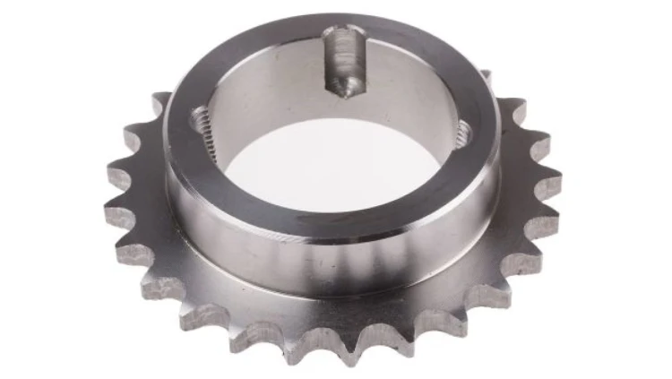 Koło łańcuchowe drabinkowe, 25 zębów, 08B-1, Nakrętka stożkowa, śr toczna: 101.33mm, Stal