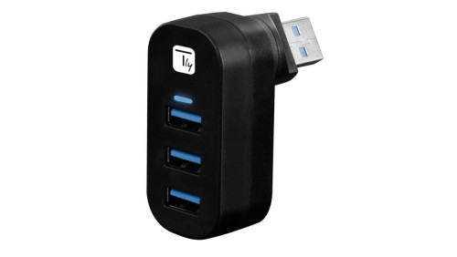 Hub USB 3.0 z obrotowym wtykiem USB, 3 porty IUSB3-HUB3-ROTB