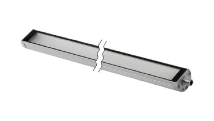Oświetlenie maszynowe LED fi40mm dł: 715mm białe światło 32W 4400lx 5500K 22-26V DC -30-40 sC złącze M12 4pin IP67 EM410124