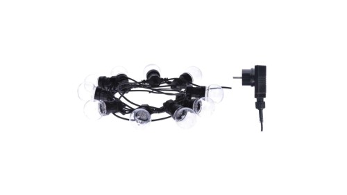 Łańcuch z żarówek 10x 5 LED, 2,25W przeźroczyste, 5m IP44 ciepła biała DCPW02