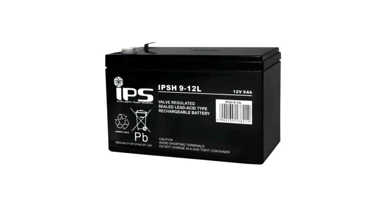 IPSH 9-12L Akumulator AGM 12V 9Ah mocowy, 290W/10min 6-9lat, T2 6,3mm, do UPS