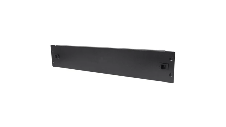 Panel Maskujący 2U do szaf rack 19 Cali Zatrzaskowy Czarny