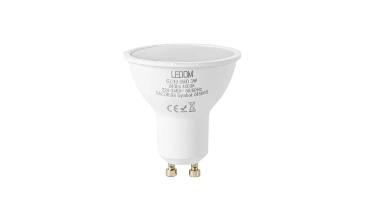 Żarówka LED line GU10 3W 4000K barwa neutralna 240lm 220-240V 3 lata gwar.