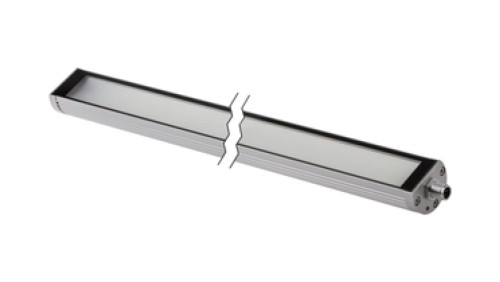 Oświetlenie maszynowe LED fi40mm dł: 365mm białe światło 16W 2200lx 5500K 22-26V DC -30-40stC złącze M12 4pin IP67 EM410122