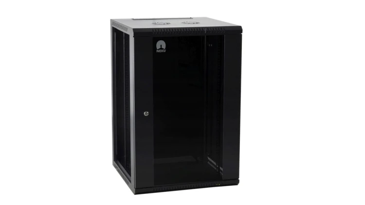 Szafa wisząca RACK 19 cali 22U 450mm czarna NEKU TS BOX