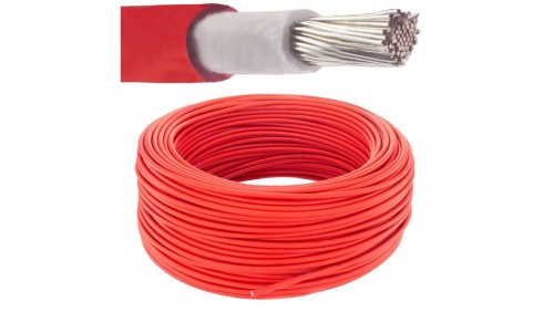 Kabel solarny fotowoltaiczny H1Z2Z2-K 1,0/1,5kV 4mm2 czerwony NEKU /25m/