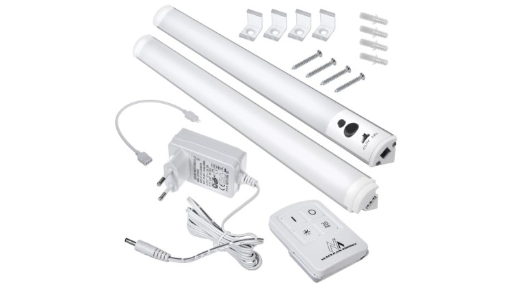 Lampa LED Maclean, Podszafkowa, Liniowa, Zestaw 2 moduły z pilotem i zasilaczem, Max 4 moduły na jednym zasilaczu, MCE245