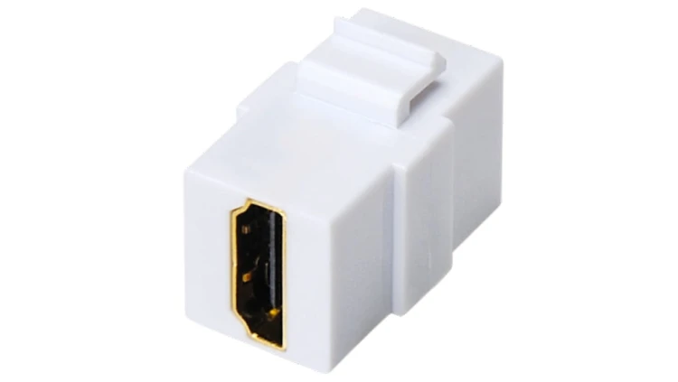 Moduł keystone typu HDMI gniazdo dwustronne białe NEKU