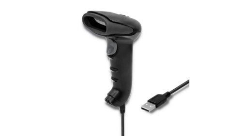Qoltec Laserowy czytnik kodów kreskowych 1D CCD USB Czarny