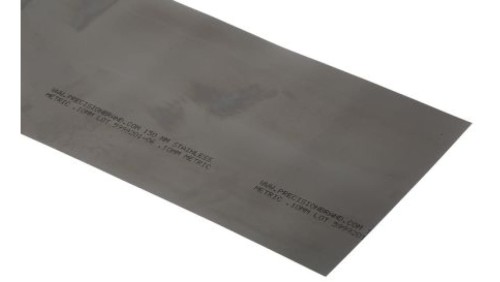 Podkładka regulacyjna ze stali, Czerwony, 1.25m x 150mm x 0.1mm