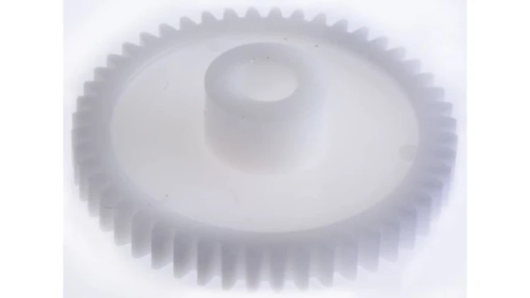 Koło zębate walcowe, moduł: 1, l.zębów: 48, śr. piasty: 16mm, śr. otworu: 8mm, POM