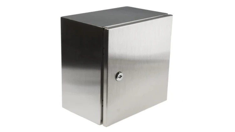 Szafka ścienna rozdzielcza, materiał: Stal nierdzewna typu 304, IP66, 300 x 300 x 200mm, RS PRO