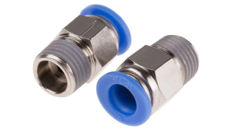 Adapter gwintowany prosty gwint – rura, 10 barów