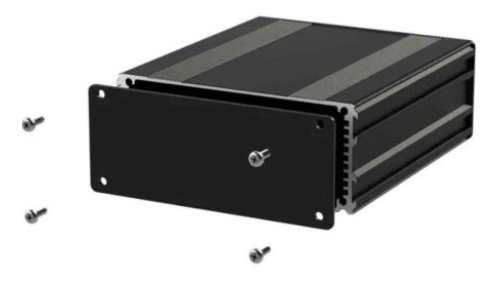 Obudowa urządzeń elektronicznych, Aluminium, Czarny, 220 x 108.5 x 45mm, RS PRO