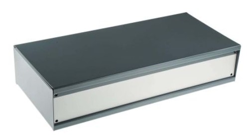 Obudowa urządzeń elektronicznych, Aluminium, stal, Szary, 432 x 200 x 88mm, RS PRO