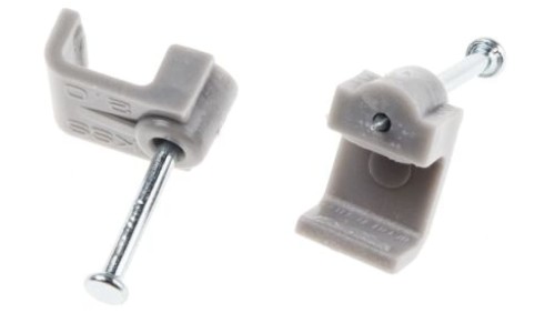 Spinka do kabli Prostokątna obejma do kabli, 1.5mm, materiał: PE, 9.9 x 8.5 x 8mm, RS PRO