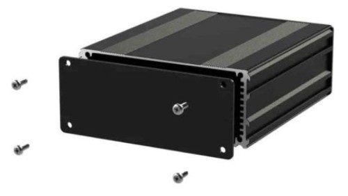 Obudowa urządzeń elektronicznych, Aluminium, Czarny, 160 x 108.5 x 45mm, RS PRO