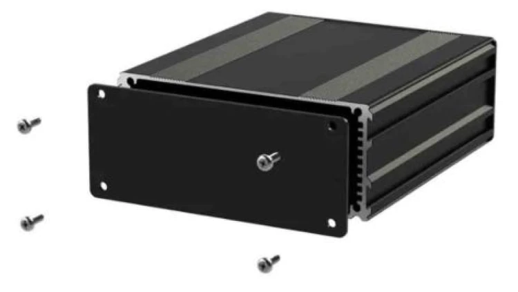 Obudowa urządzeń elektronicznych, Aluminium, Czarny, 160 x 108.5 x 45mm, RS PRO