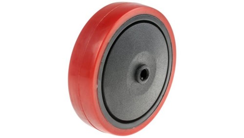 Kółko do wózka, Lite, PUR, Pomarańczowy, obc.: 150kg, śred.: 125mm, szer.: 30mm