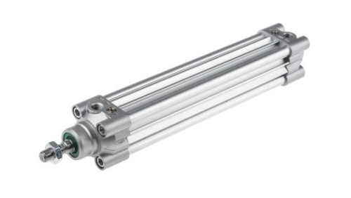 Siłownik profilowy, dwustronnego działania, CDEM Ø 32mm, skok 160mm, z amortyzacją elastyczną, RS PRO