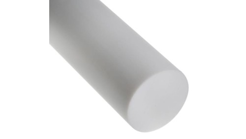 Pręt z fluorowego tworzywa sztucznego PTFE, Ø 50mm x 500mm, kolor: Nieprzezroczyste