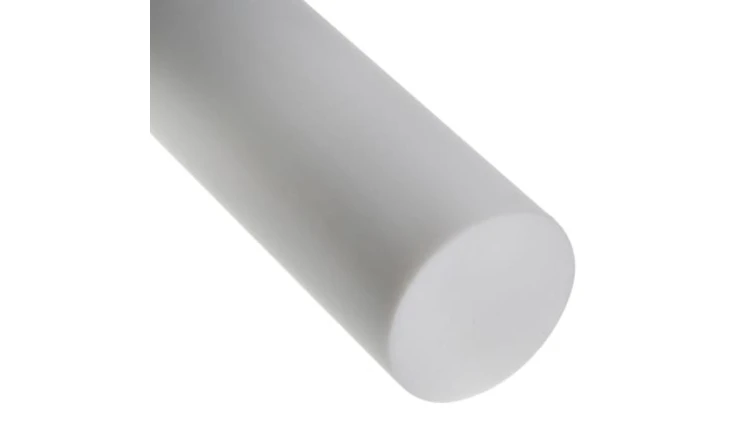 Pręt z fluorowego tworzywa sztucznego PTFE, Ø 50mm x 500mm, kolor: Nieprzezroczyste