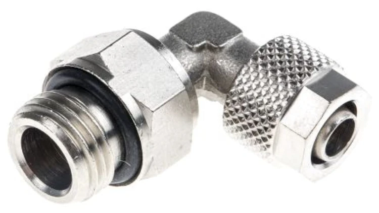 Złącze kątowe gwint G 1/4 męskie, Wciskane 8 mm RS PRO
