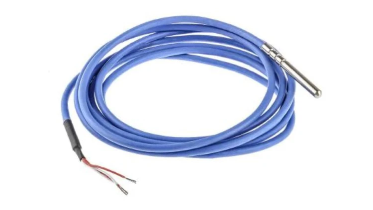 Termopara typ PT 100, -20C do +200C 60mm kabel 2.5m, Stal nierdzewna