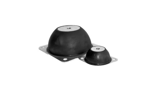 Nóżka z gwintem, M10, Ø 59mm, materiał: Guma 70Shore A, RS PRO