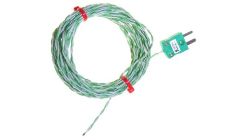 Termopara typ K do +250C 2m kabel 2m, Teflon PFA EN 60584-3:2008, IEC 584-3