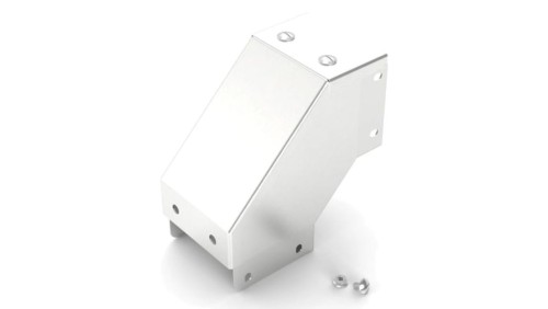 Pokrywa zewnętrzna do koryt kablowych Stal nierdzewna 304 Zatyczka wygięta na zewnątrz pod kątem 90 50 x 50mm RS PRO