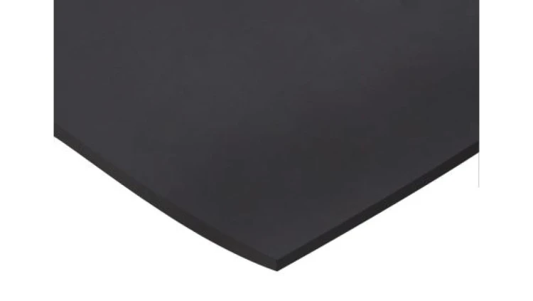 Arkusz gumy, Czarny, 1.5g/cm³, 1m x 600mm x 6mm, RS PRO