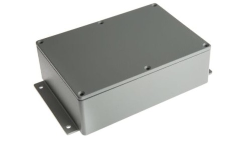 Obudowa ekranowana Szary z kołnierzem IP66 Silikon, 202 x 120.8 x 54.9mm, RS PRO