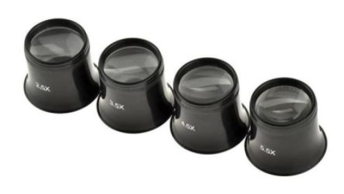 Szkło powiększające, powiększenie: 2.5X, śr.: 25.4mm